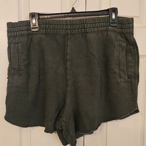 Dark Green Aerie Sweatshorts